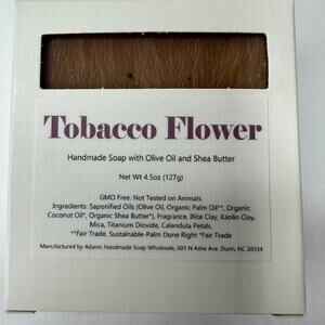 Tobacco Flower Natural Handmade‎ Soap Made with Olive Oil and Shea Butter 4.5oz